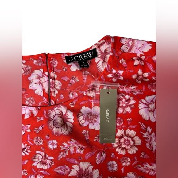 NWT J. Crew Winter garden top in poppy fields Blouse - Picture 2 of 9